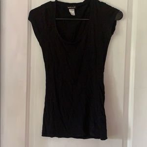 Wet Seal Black Tee scooped neck